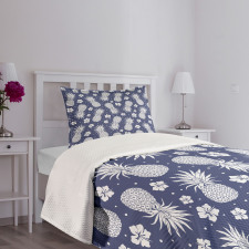 Pineapple Floral Vintage Bedspread Set