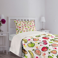 Watercolor Pear Bedspread Set