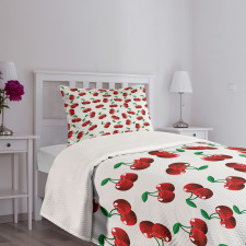 Vibrant Cherries Summer Bedspread Set