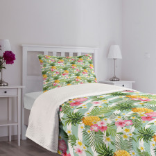 Tropical Plants Botany Bedspread Set