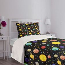 Sun Earth Constellations Bedspread Set