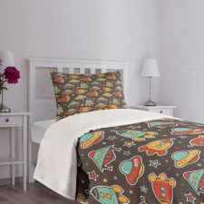 Outer Space Elements Bedspread Set