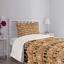 Egyptology Cartoon Bedspread Set