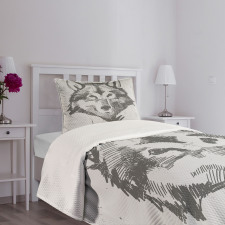 Detailed Sketch Canine Bedspread Set