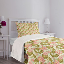 Exotic Foliage Butterfly Bedspread Set