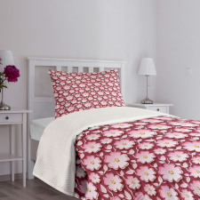 Romantic Floral Pattern Bedspread Set