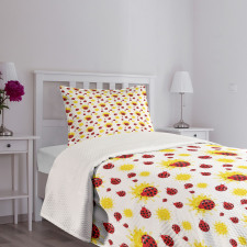 Summer Inspired Bugs Bedspread Set