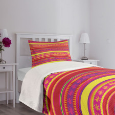 Vibrant Lizard Folklore Bedspread Set