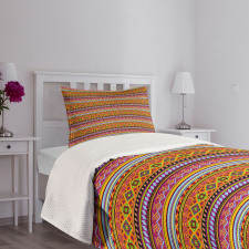 Folk Vintage Geometric Bedspread Set