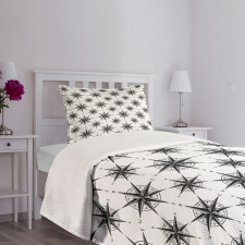 Monochrome Windrose Bedspread Set