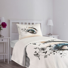 Fantasy Female Bedspread Set