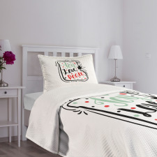 Abstract Christmas Sock Bedspread Set