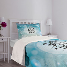 Stars Typography Dreamy Bedspread Set