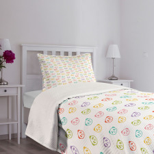 Funny Panda Bears Bedspread Set