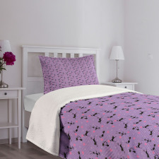 Funky Funny Romantic Hearts Bedspread Set