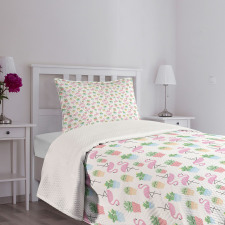 Sleeping Foliage Birds Bedspread Set