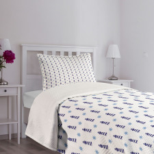 Aqua Ornate Pattern Bedspread Set