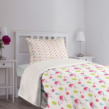 Summer Ice Cream Berry Bedspread Set