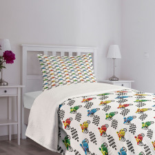 Riders and Flags Bedspread Set