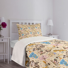 Musician Mascots Bedspread Set