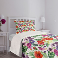 Calla Chinese Hibiscus Bedspread Set