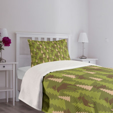 Forest Creatures Moose Bedspread Set