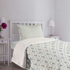 Yachting Waves Stars Bedspread Set