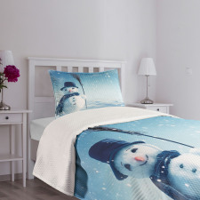Wintry Land Snowy Cold Bedspread Set