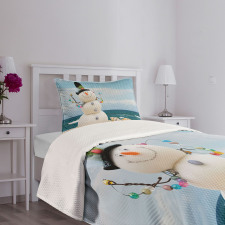 Winter Vacation Coastal Bedspread Set