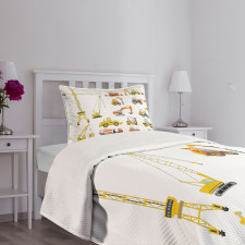 Cartoon Machinery Bedspread Set