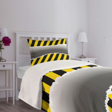 Work Site Caution Bedspread Set