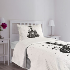 Grunge Look Rock 'n' Roll Bedspread Set