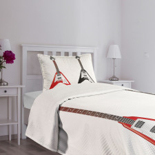 V Shaped Design Song Bedspread Set