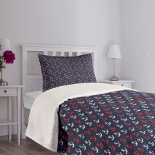 Abstract Sea Grunge Worn Bedspread Set