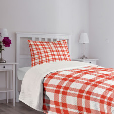 Retro-Modern Checkered Bedspread Set