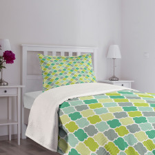 Vibrant Trellis Quatrefoil Bedspread Set