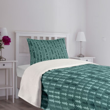 Abstract Pine Tree Xmas Bedspread Set