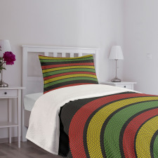 Knitted Rasta Lines Bedspread Set