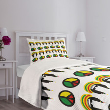 Colorful Reggae Bedspread Set