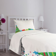 Christmas New Year Bedspread Set