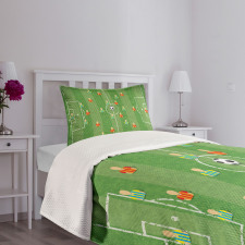 Goalkeeper Striker Motif Bedspread Set