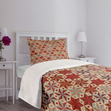 Retro Anise Stars Motif Bedspread Set