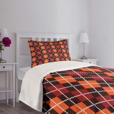 Autumn Scottish Argyle Bedspread Set