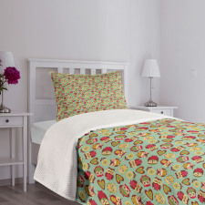 Ornate Kids Birds Bedspread Set