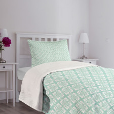 Mosaic Floral Detail Bedspread Set