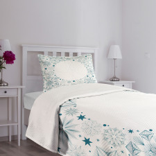 Xmas Snowflakes Bedspread Set