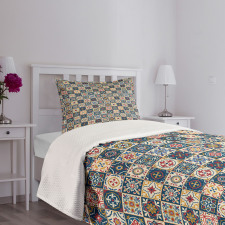 Portuguese Tiles Motif Bedspread Set