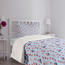 Ocean and Waves Bedspread Set