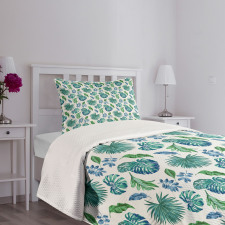 Monstera Coconut Palm Bedspread Set