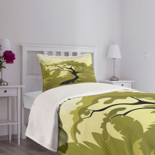 Japanese Jungle Bedspread Set